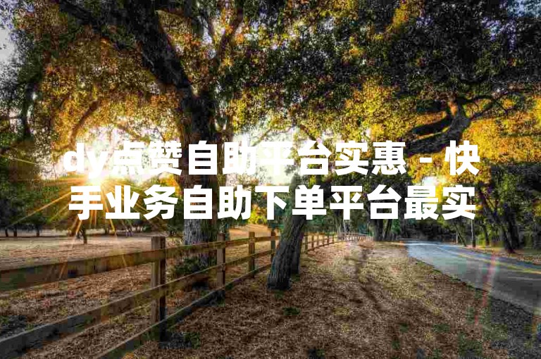 dy点赞自助平台实惠 - 快手业务自助下单平台最实惠浙江