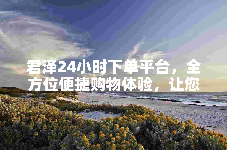君泽24小时下单平台，全方位便捷购物体验，让您轻松享受购物乐趣。