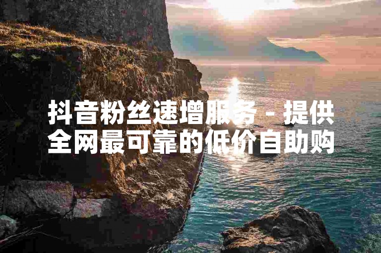 抖音粉丝速增服务 - 提供全网最可靠的低价自助购买平台。