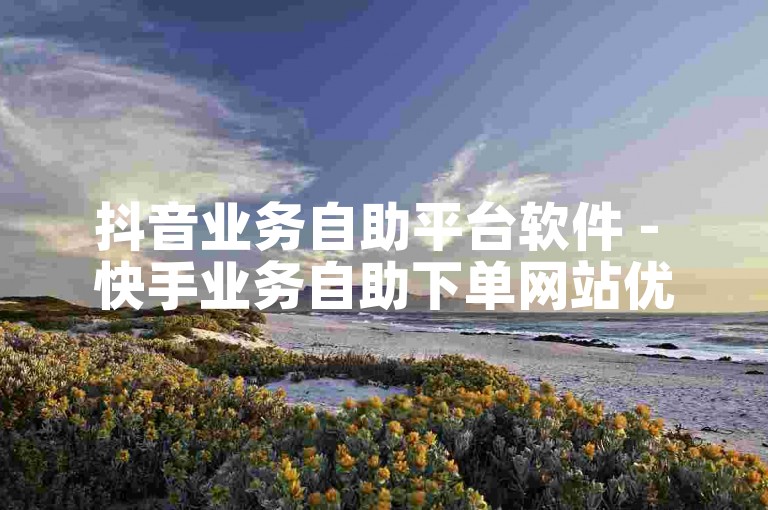 抖音业务自助平台软件 - 快手业务自助下单网站优惠