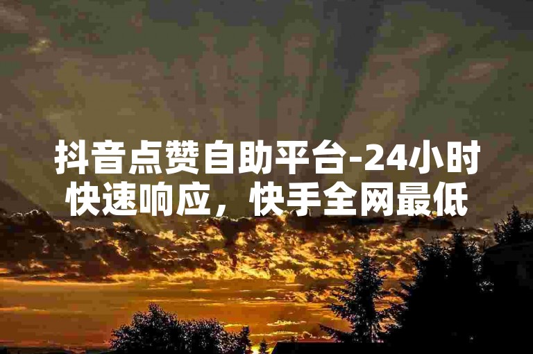 抖音点赞自助平台-24小时快速响应，快手全网最低价代刷服务。