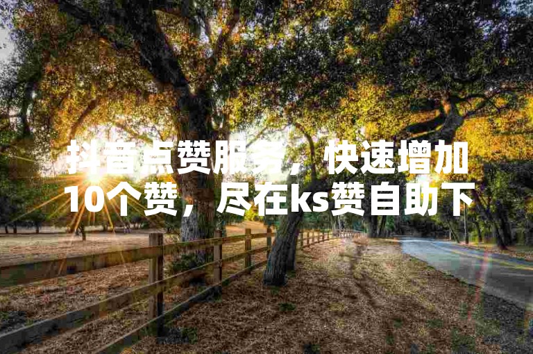 抖音点赞服务，快速增加10个赞，尽在ks赞自助下单平台网站赞网。