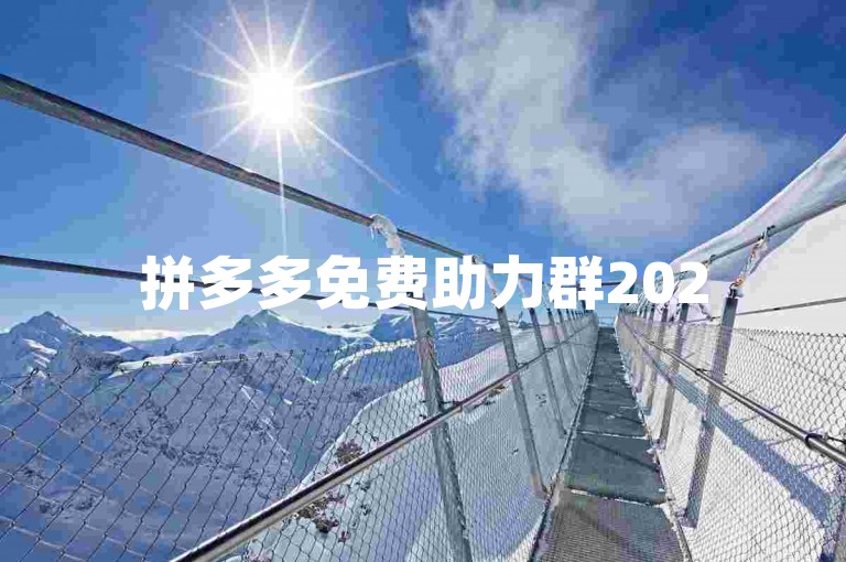 拼多多免费助力群2025年，大家快来一起享受砍价的乐趣吧！