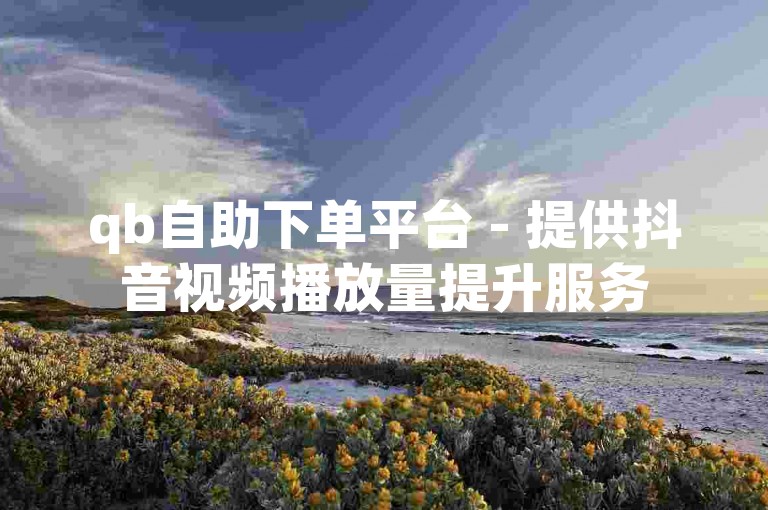 qb自助下单平台 - 提供抖音视频播放量提升服务