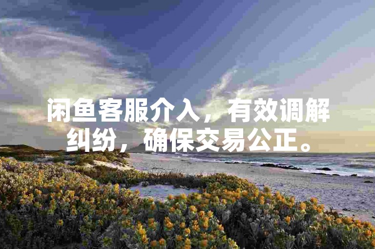 闲鱼客服介入，有效调解纠纷，确保交易公正。
