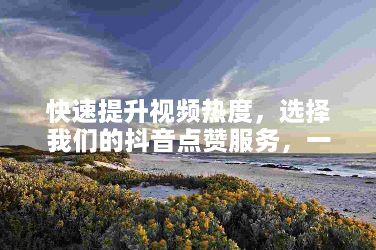 快速提升视频热度，选择我们的抖音点赞服务，一键操作，效果立竿见影。