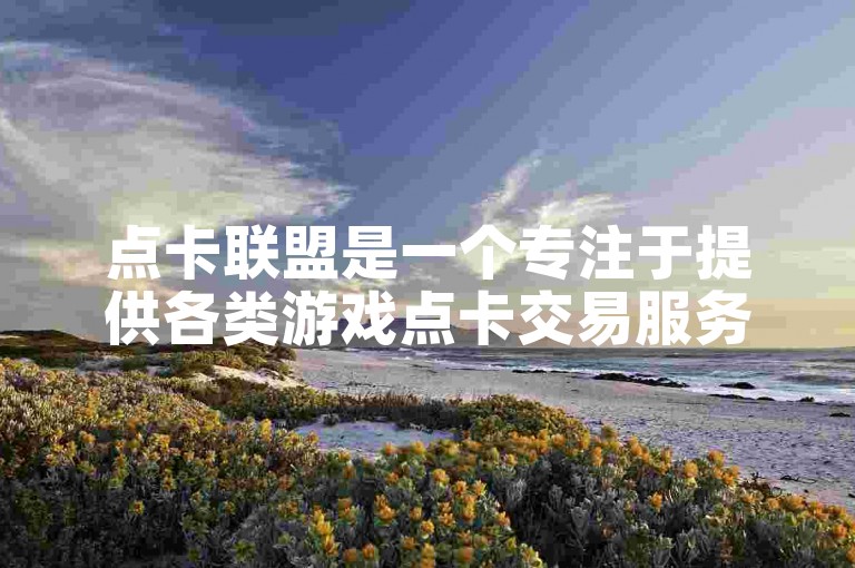 点卡联盟是一个专注于提供各类游戏点卡交易服务的平台。