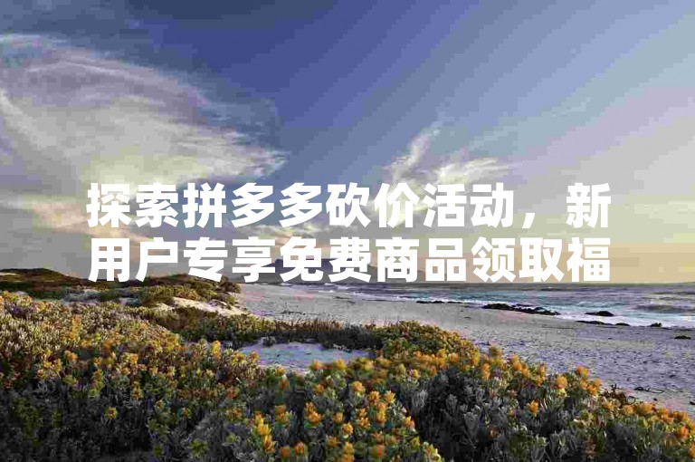探索拼多多砍价活动，新用户专享免费商品领取福利。