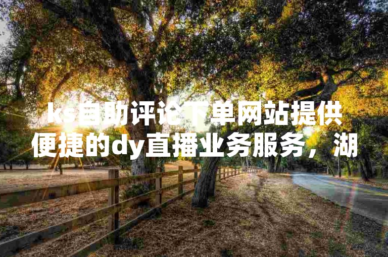 ks自助评论下单网站提供便捷的dy直播业务服务，湖南地区用户可轻松自助下单。