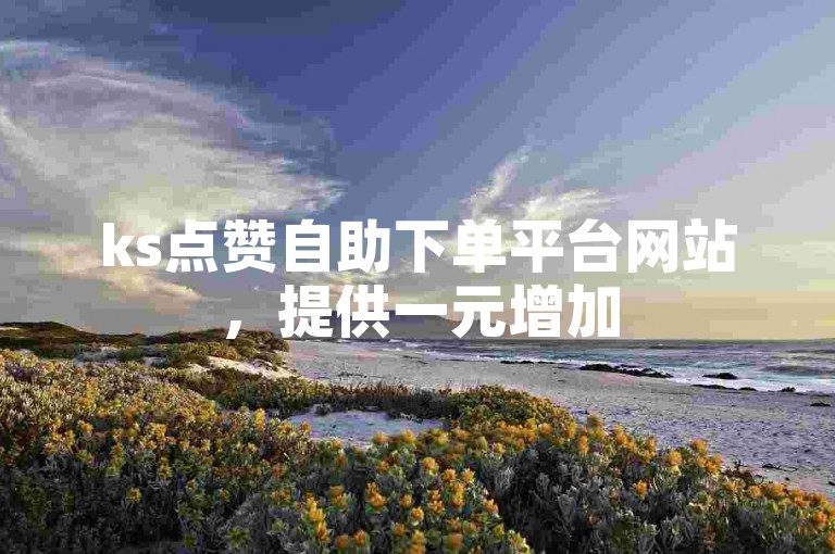 ks点赞自助下单平台网站，提供一元增加5万抖音粉丝的服务。