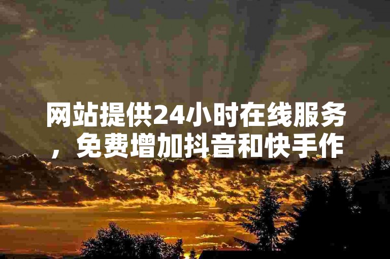 网站提供24小时在线服务，免费增加抖音和快手作品的点赞数量，空间访问量高达50000次。
