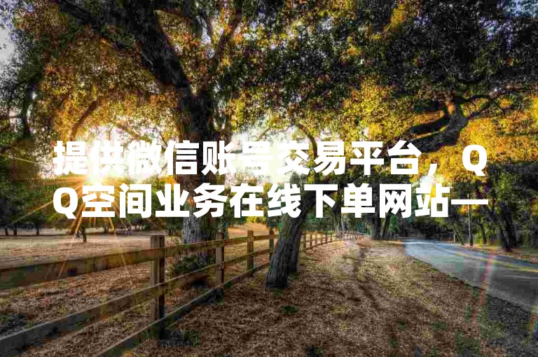 提供微信账号交易平台，QQ空间业务在线下单网站——实现QQ空间访问量突破十万——抖音相关服务全天候自助下单系统。