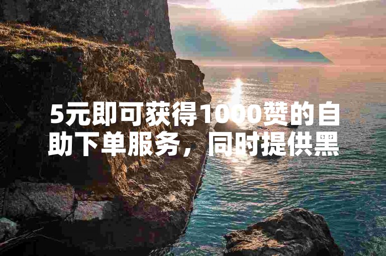 5元即可获得1000赞的自助下单服务，同时提供黑科技免费开户入口。