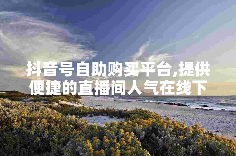抖音号自助购买平台,提供便捷的直播间人气在线下单服务。