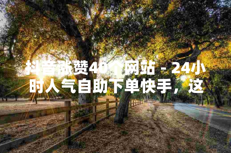 抖音涨赞40个网站 - 24小时人气自助下单快手，这些平台提供了便捷的服务来帮助用户增加社交媒体上的点赞数。