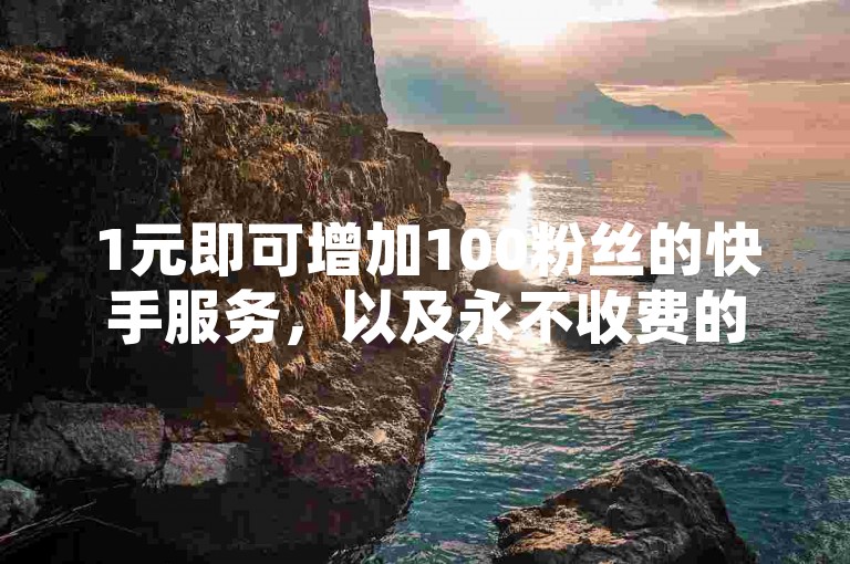 1元即可增加100粉丝的快手服务，以及永不收费的B站资源大全。