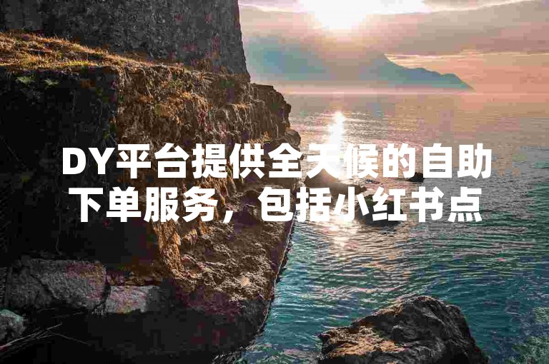 DY平台提供全天候的自助下单服务，包括小红书点赞和粉丝增长，支持微信支付，方便快捷。
