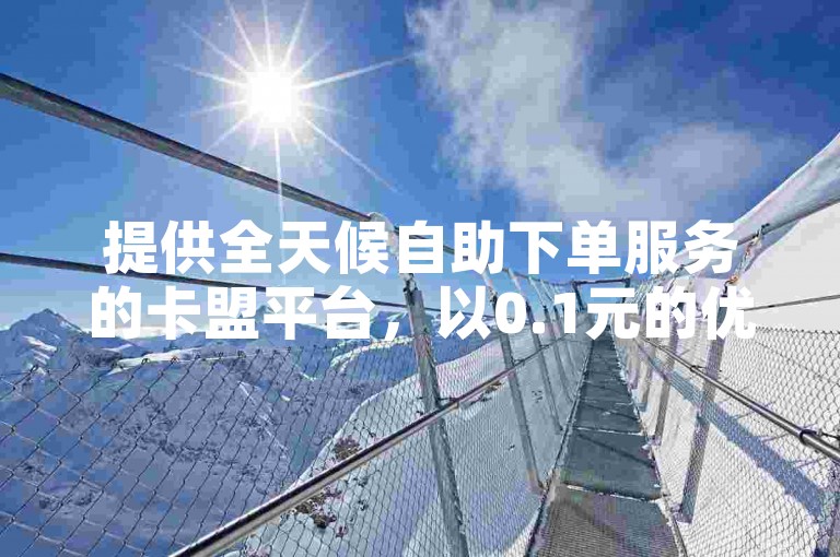 提供全天候自助下单服务的卡盟平台，以0.1元的优惠价格实现一万次点赞。