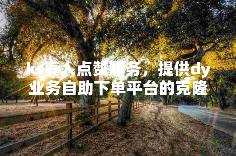 ks真人点赞服务，提供dy业务自助下单平台的克隆密钥。