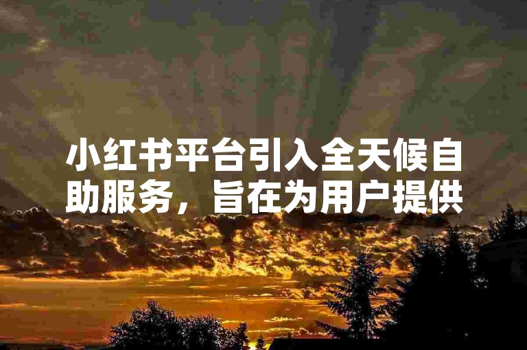 小红书平台引入全天候自助服务，旨在为用户提供不间断的全新互动体验。