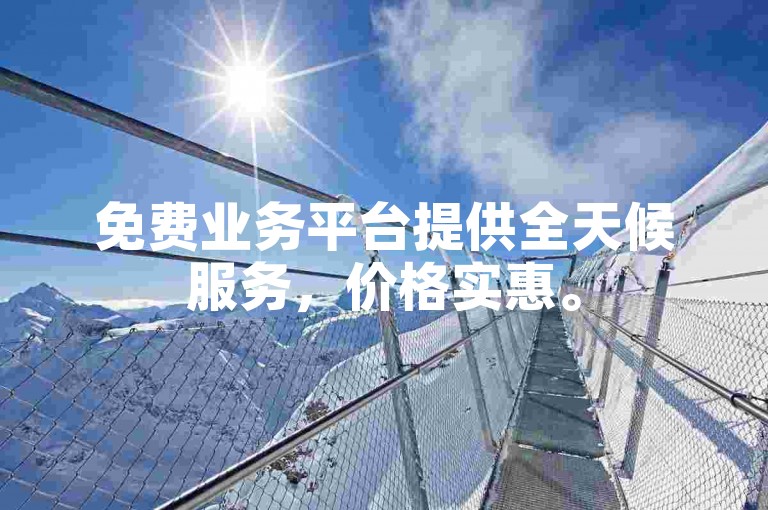 免费业务平台提供全天候服务，价格实惠。