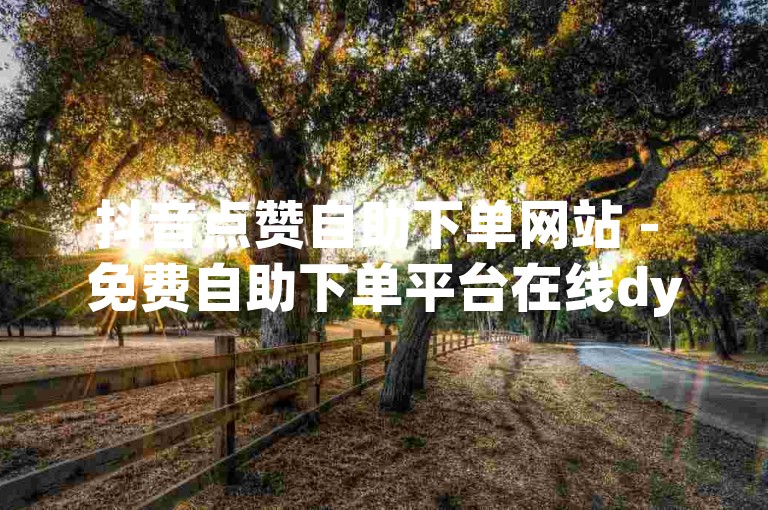 抖音点赞自助下单网站 - 免费自助下单平台在线dy