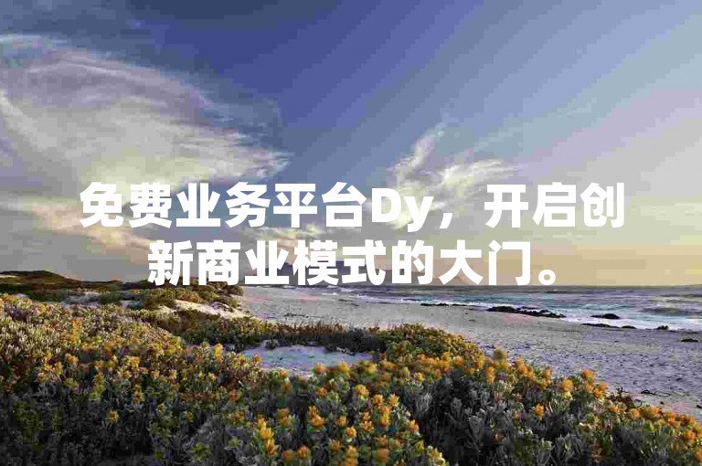 免费业务平台Dy，开启创新商业模式的大门。