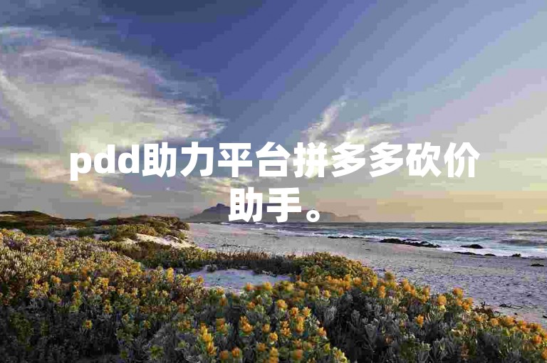 pdd助力平台拼多多砍价助手。