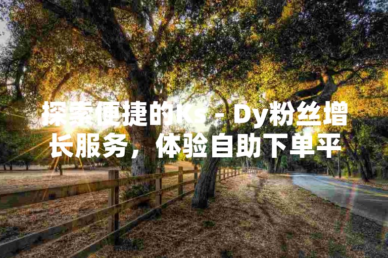 探索便捷的Ks - Dy粉丝增长服务，体验自助下单平台的高效与专业。