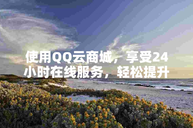 使用QQ云商城，享受24小时在线服务，轻松提升你的社交影响力。