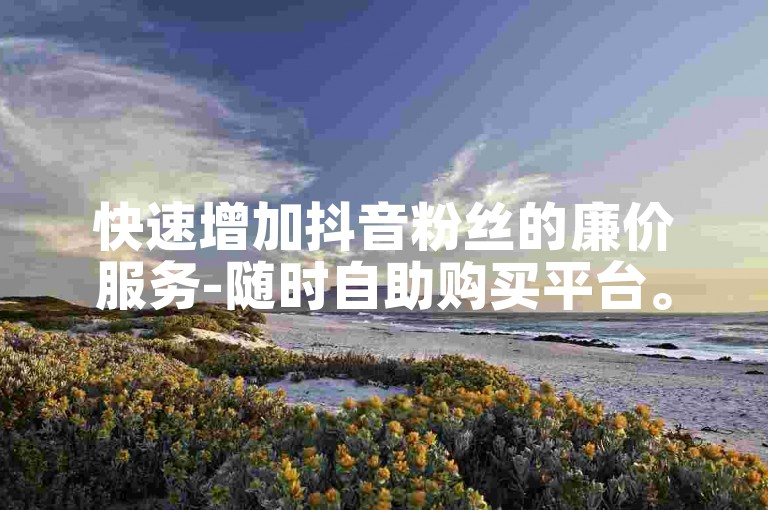 快速增加抖音粉丝的廉价服务-随时自助购买平台。