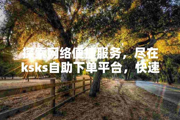 探索网络便捷服务，尽在ksks自助下单平台，快速实现QQ业务增值。