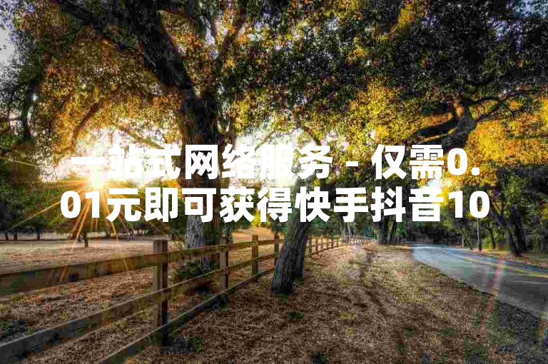 一站式网络服务 - 仅需0.01元即可获得快手抖音10000次播放量。