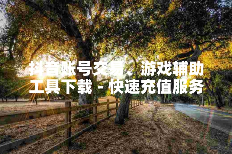 抖音账号交易、游戏辅助工具下载 - 快速充值服务，尽在抖音专属优惠平台。