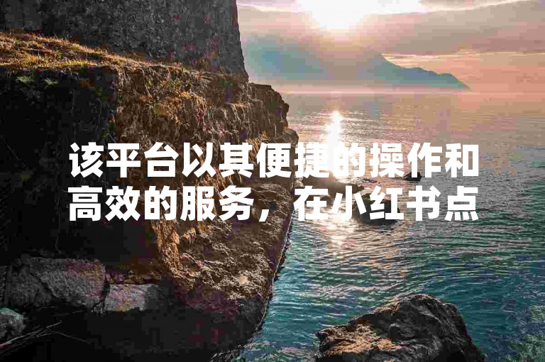 该平台以其便捷的操作和高效的服务，在小红书点赞及在线粉丝增长方面展现出独特的优势。
