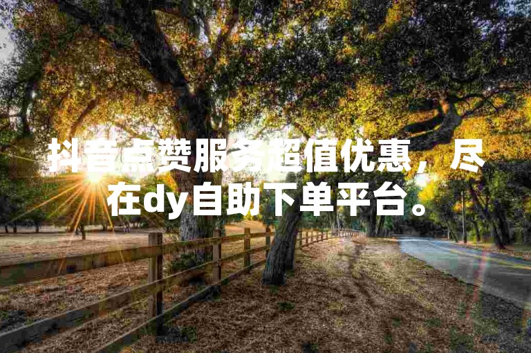 抖音点赞服务超值优惠，尽在dy自助下单平台。