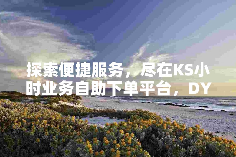 探索便捷服务，尽在KS小时业务自助下单平台，DY业务总站承诺提供卓越体验。