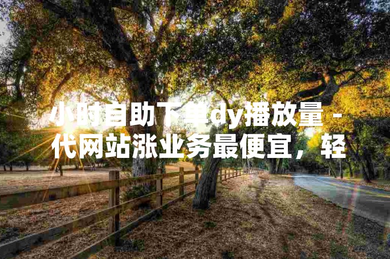 小时自助下单dy播放量 - 代网站涨业务最便宜，轻松提升视频热度。