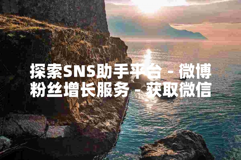 探索SNS助手平台 - 微博粉丝增长服务 - 获取微信朋友圈评论点赞。