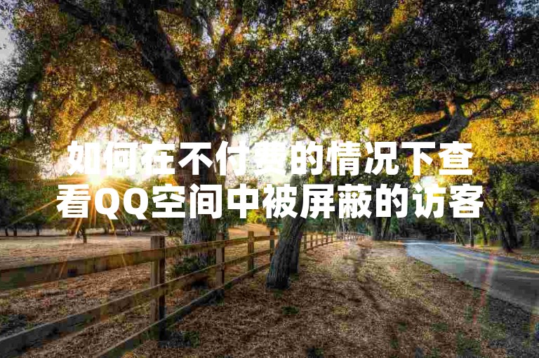 如何在不付费的情况下查看QQ空间中被屏蔽的访客记录。
