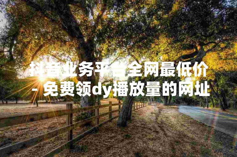 抖音业务平台全网最低价 - 免费领dy播放量的网址,超低价dy业务自助下单平台蚂蚁，这是一个提供抖音相关服务的平台。