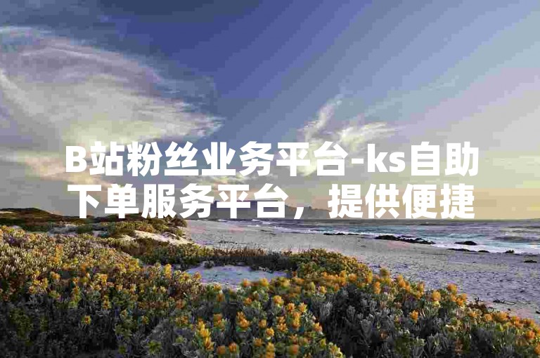 B站粉丝业务平台-ks自助下单服务平台，提供便捷的粉丝增长解决方案。