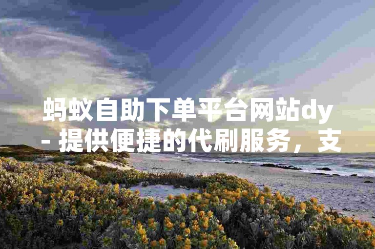 蚂蚁自助下单平台网站dy - 提供便捷的代刷服务，支持快手自助下单。