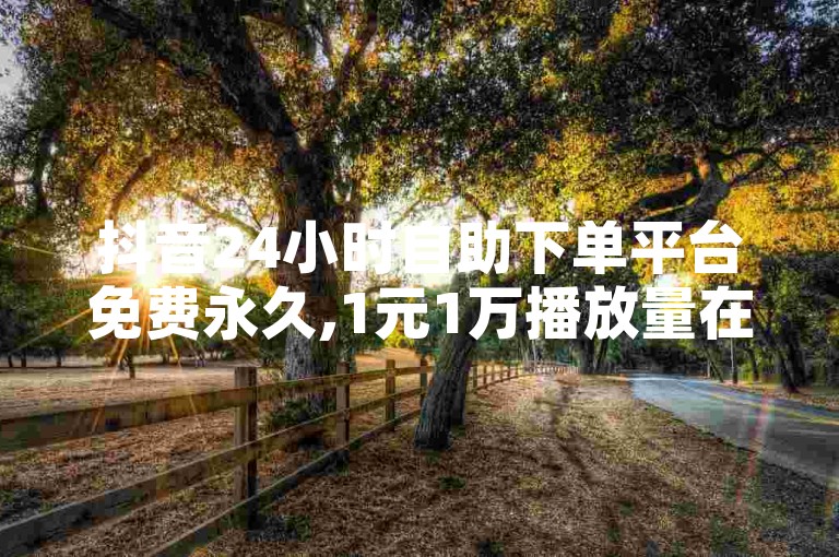 抖音24小时自助下单平台免费永久,1元1万播放量在哪买。