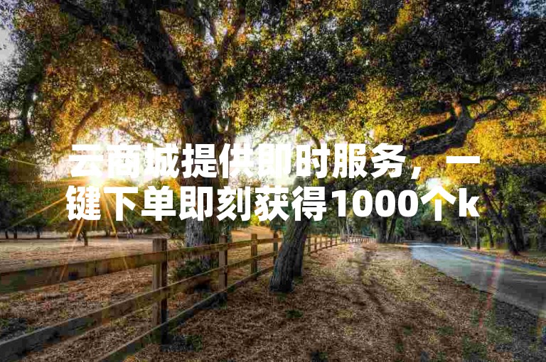 云商城提供即时服务，一键下单即刻获得1000个ks点赞，快速便捷。
