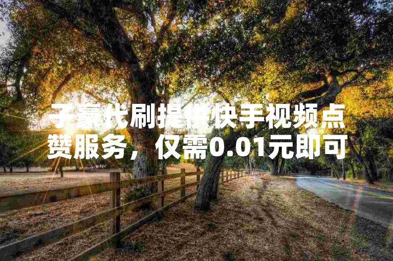 子豪代刷提供快手视频点赞服务，仅需0.01元即可获得100个双击。