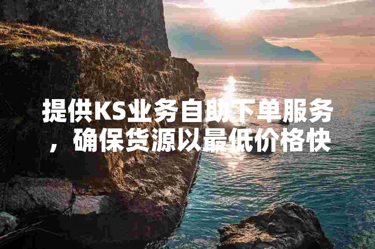 提供KS业务自助下单服务，确保货源以最低价格快速获得。
