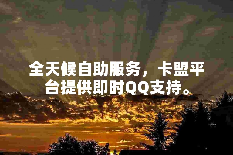 全天候自助服务，卡盟平台提供即时QQ支持。