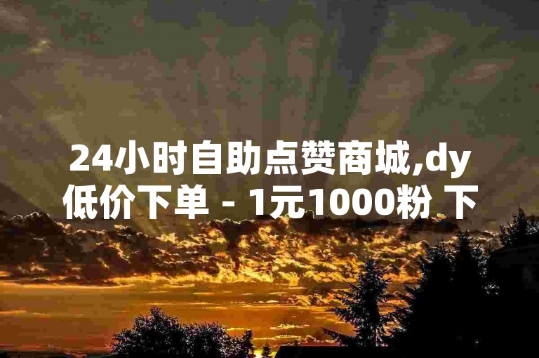 24小时自助点赞商城,dy低价下单 - 1元1000粉 下单平台 - 快手点赞自助平台有哪些