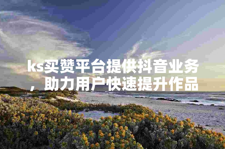 ks买赞平台提供抖音业务，助力用户快速提升作品热度与曝光度。